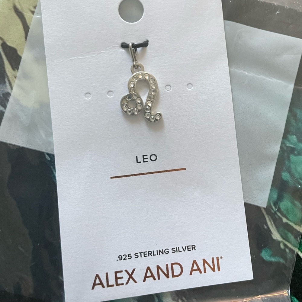 NWT Alex and Ani Leo Zodiac Pavé Crystal Charm